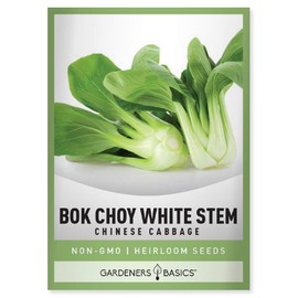 Gardeners Basics, Bok Choy Chinese Cabbage Seeds for Planting - (Pak Choi) Heirloom, Non-GMO Vegetable Variety- 1 Gram Seeds Great for Summer, Spring, Fall and Winter Gardens