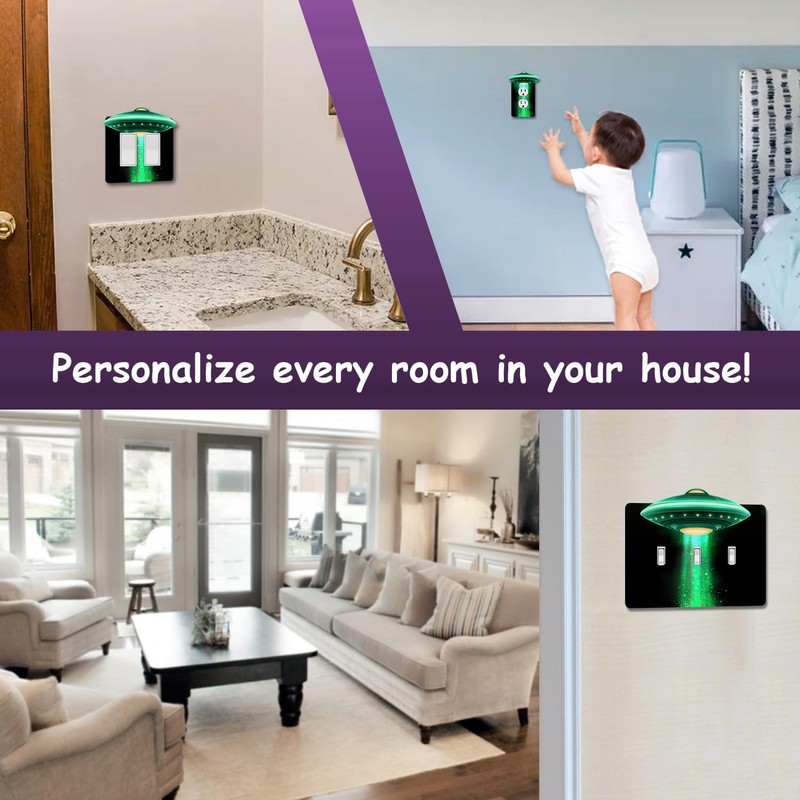 Off The Wall Plates - Alien UFO Classic Decorative Acrylic