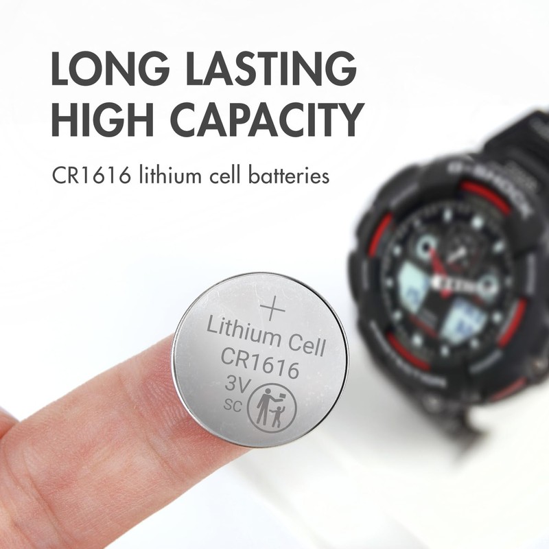 Tenergy CR1616 3V Lithium Cell Batteries, for Keys, Handheld Game