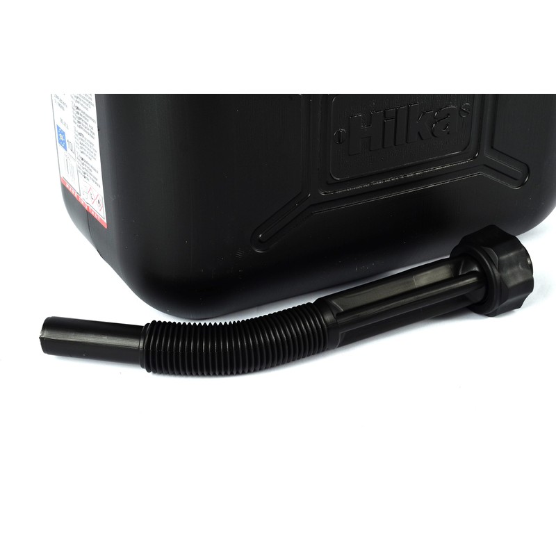 Hilka 84809520 10L Black Plastic Fuel Can