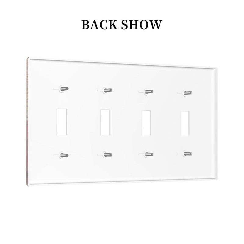 Barn Door Western Texas Star Flag 4 Gang Light Switch