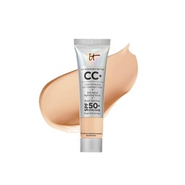IT Cosmetics IT Cosmetics Your Skin But Better CC+ Cream Travel Size, Light Medium - Color Correcting Cream, Full-Coverage Foundation, Hydrating Serum & SPF 50+ Sunscreen - Natural Finish - 0.406 fl oz