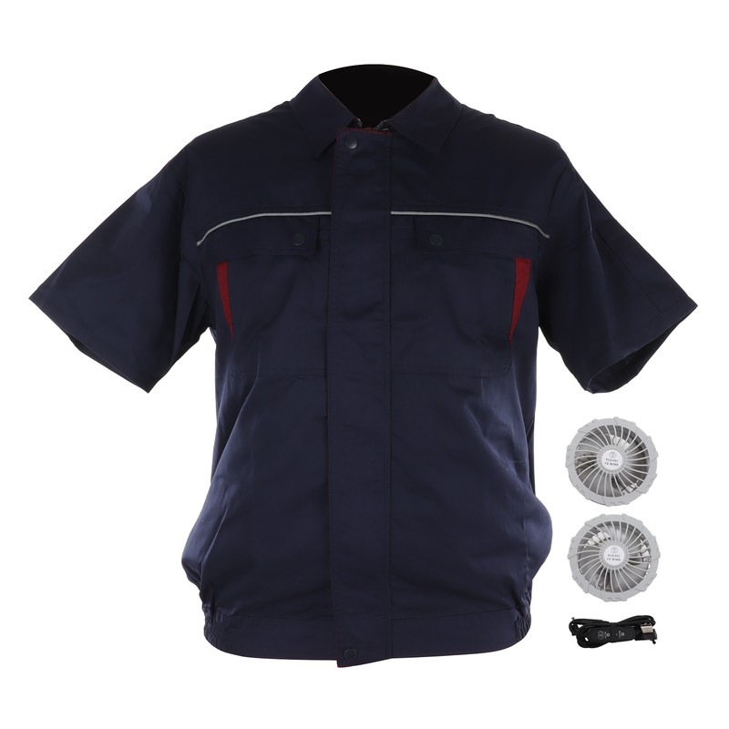 USB Cooling Jacket with Fans Short Sleeve USB Cooling Fan