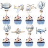 Blumomon 28 pezzi di aereo cupcake topper per palloncini a