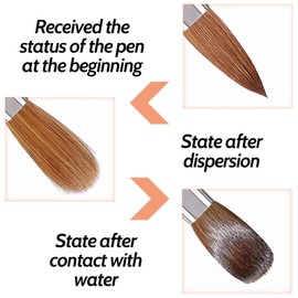 Acrylic Nail Brush,3Pcs Handle Acrylic Brushes for Flawless,Nail Art Professional Size 8/12/14 Nail Brushes for Acrylic Powder, Acrylic Nail Extension & Manicure Design