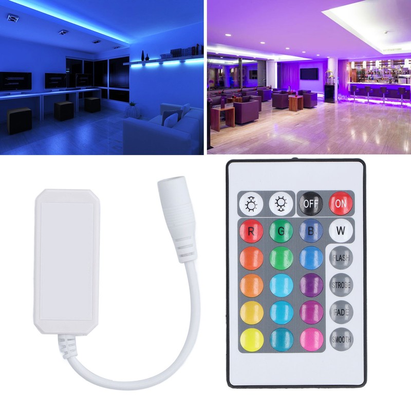 LED Remote Controller 24 Keys Smart 4pin 2.4G RGB IR