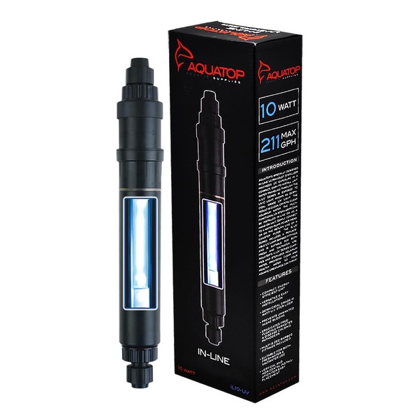 Aquatop 10W Inline UV for Aquariums - 211 GPH, Ideal
