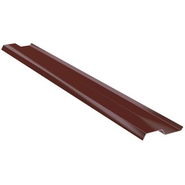 1 m Flex Line Aluminium Fireplace Strip Wall Connection Rail Wall Connection Profile Roof Cover Cap Strip (RAL8012 Chestnut Red)