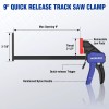 WORKPRO 9" Track Saw Clamps, Quick Release Track Saw Guide