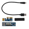 PCI-E 1X Extension Cable Cord Riser Card Power USB Extender