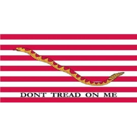 RFCO First Navy Jack Don't Tread on Me Snake Decal Vinyl Bumper Sticker (3.75"x7.5")