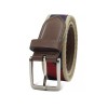 Club Room Men’s Belt Ribbon Overlay Belt with Faux-Leather Trim,