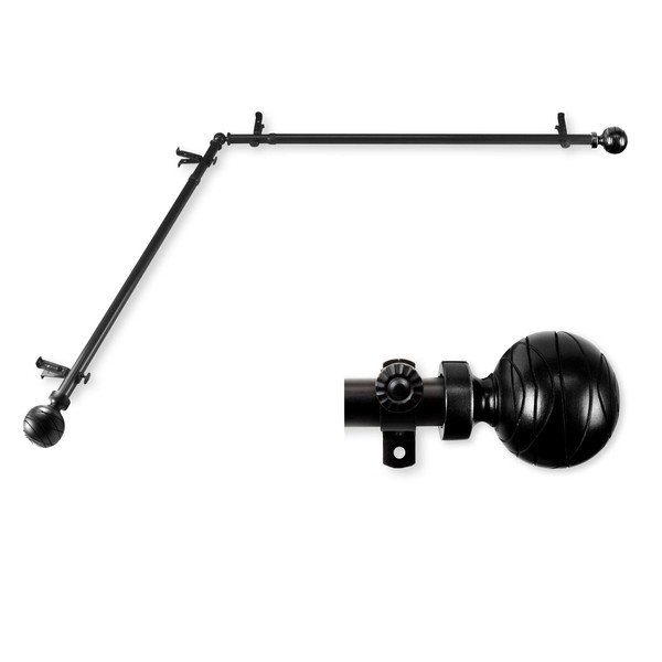 A&F Rod Decor - Ferrero Corner Window Curtain Rod 66-120