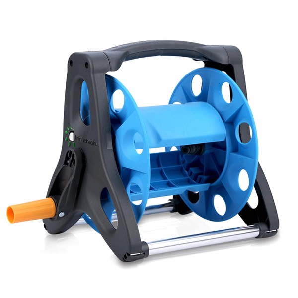 Minhebaohu Garden Water Hose Reel Cart, Holds 50-75 ft of