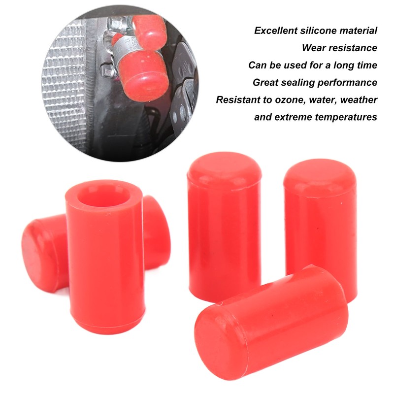 10 Pcs 10mm Automotive Vacuum Hose Cap Silicone Waterproof Ozone