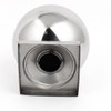 Sourcingmap 80mmx80mm Ball Top Cap 201 Stainless Steel Silver Tone