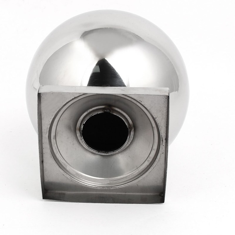 Sourcingmap 80mmx80mm Ball Top Cap 201 Stainless Steel Silver Tone