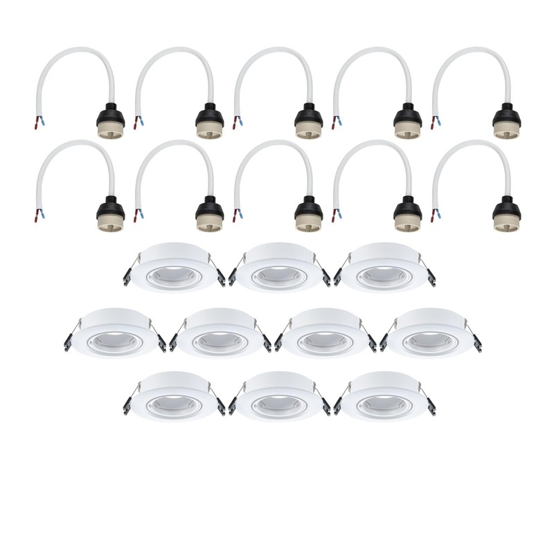 Paulmann 92115 Recessed Light Set of 10 Swivelling Round 90