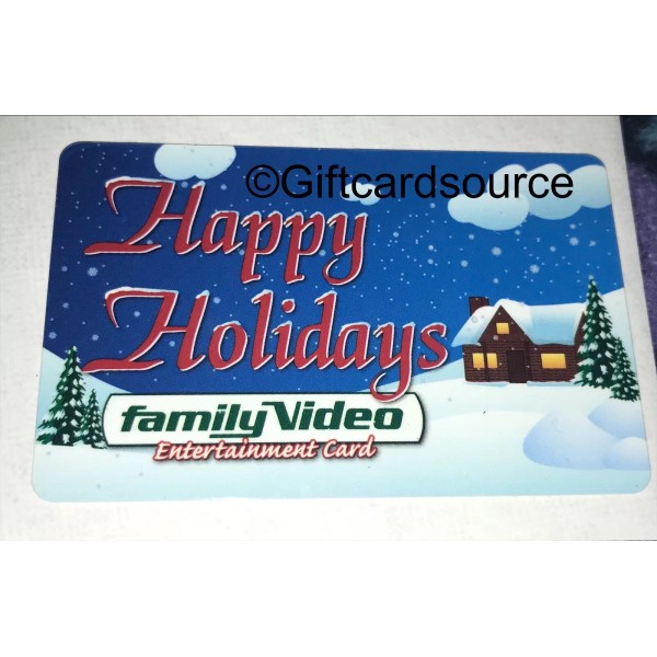 FAMILY VIDEO STORE HAPPY HOLIDAYS CARD COLLECTIBLE NO VALUE NEW