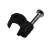kenable Round Black 6mm to 7mm Cable Clips Secure Fastenings