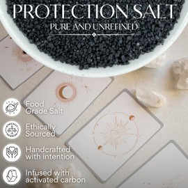 Black Salt for Protection Rituals & Wiccan Spells, Handcrafted Negative Energy Protection Crystals for Witchcraft, 5 Oz Bag, Witches & Wiccan Witchcraft Supplies