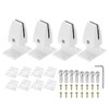 PATIKIL 2.8x1.7x3.6" Desk Divider Support Clamp, 4 Pcs Aluminum Desk