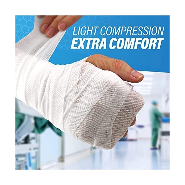 Gauze Rolls – Rolled Gauze- Medical Tape Included - Gauze Wrap - First Aid Supplies - Flexible, Stretchable, Breathable Gauze Bandage Rolls – 4” x 4.1 Yards Bandage Wrap for Wound Dressing –20 Rolls.