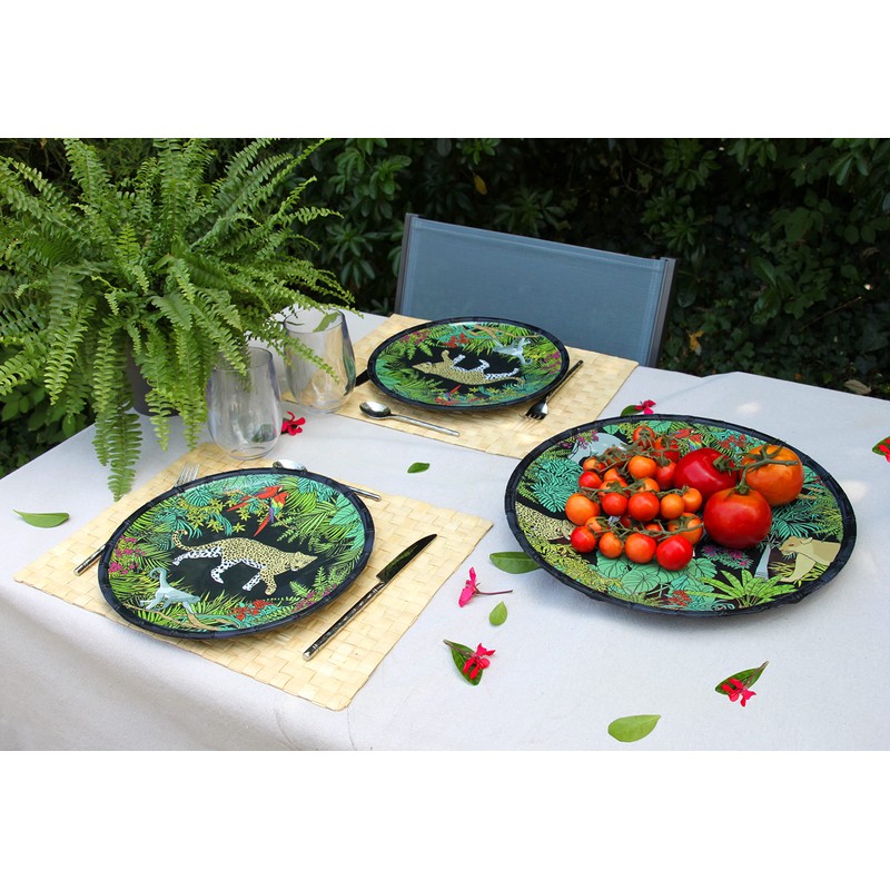 Les Jardins de la Comtesse Jungle Red & Green Melamine