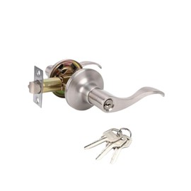 uvbwscomplete Set of Waveform Key Door Handles, Made of zinc Alloy and Stainless Steel. The 4.3-inch Handle is Easy to Install and Suitable for Indoor Door Handles in bedrooms and bathrooms