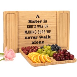 Sister Birthday Gift Ideas Sisters Gifts from Sister Cheese Board Set, Gifts for Big Sister from Brother, Mother’s Day Christmas Gifts for Unbiological Sister, Funny Birthday Gifts for Women Sister