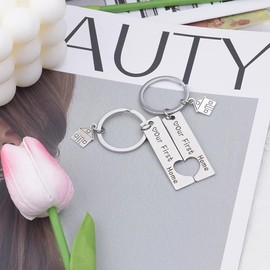 Sudaporn House Warming Gifts for New Home 2PCS Our First Home Keychains Keyrings for Couples Housewarming Closing Gifts for Home Buyers New House gift for Women Men Friends Clients New Home Owners