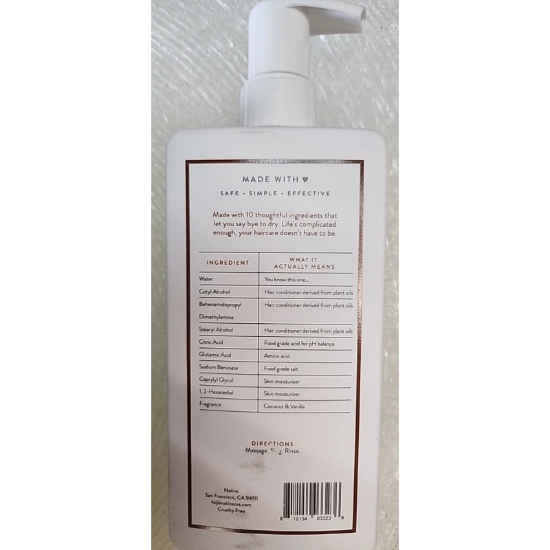 Native Coconut & Vanilla Moisturizing Conditioner/Lo