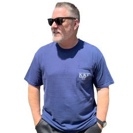 Kappa Kappa Gamma Dad Shirt | Sorority Comfort Colors Pocket Tee (XL) Navy