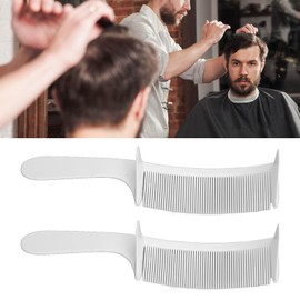 HURRISE Hair Curved Baber Comb,Professional Barber Stylist Comb,Ergonomic S Shaped Professional Curved Hair Cutting Comb for Salons Hairdressing
