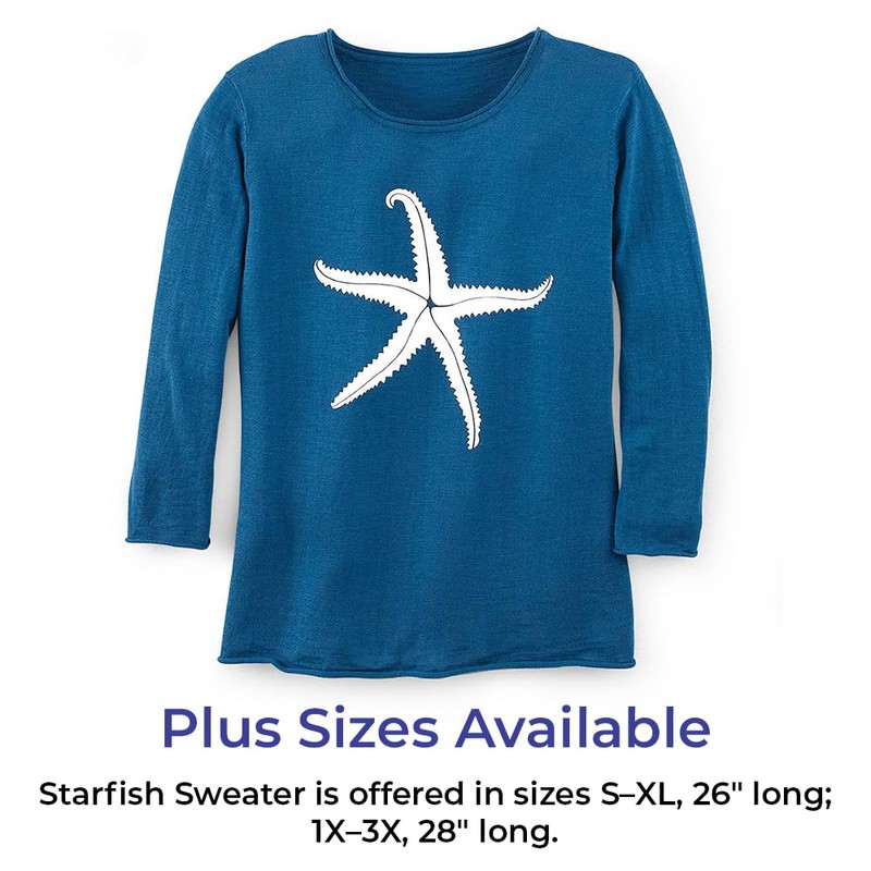 SAGEFINDS Starfish Sweater Large Blue