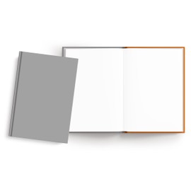 Orange and Grey Journal, Unlined Sketchbook Magickal Cashbook
