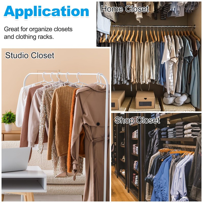 PATIKIL Clothes Dividers for Hanging Clothes, 40 Pack 8 Sizes