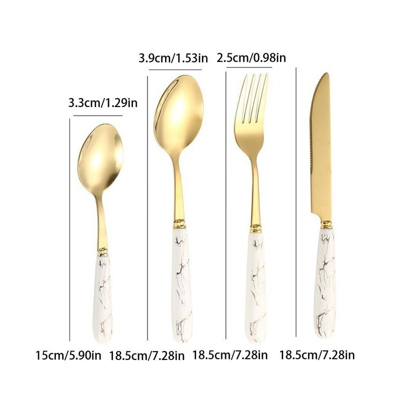 AIXXCUVQ Stainless Steel Cutlery Set Sturdy Lasting Rust Proof Easy