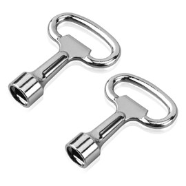 Yphzmtz Pack of 2 Square Keys, 8 mm Bleed Key, Square Faucet, Heater Bleed Key for Electricity Box, Gas Water Meter Box, City Bus