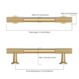 Asidrama 10 Pack 3.75 Inch(96mm) Champagne Bronze Cabinet pulls Kitchen Cabinet Handles, Cabinet Pulls Kitchen Cabinet Hardware for Cupboard Drawer Pulls