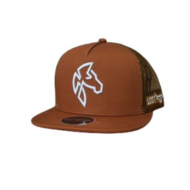 LOST CALF Burnt Orange Horse 3D Logo - Hats Cap, One Size-X-Large