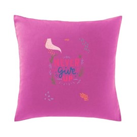 Hippowarehouse never give up Printed bedroom accessory cushion cover case 41x41cm