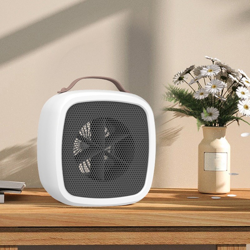 Mini Electric Heater Fan with Handle Desktop Winter Warmer for