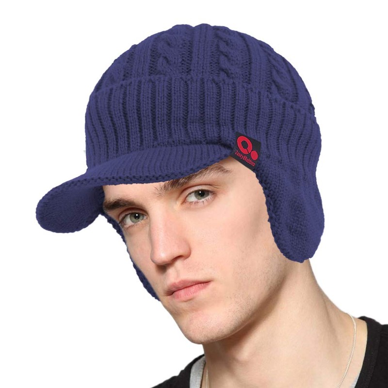 Janey&Rubbins Gorra de esquí con visera de punto para uso