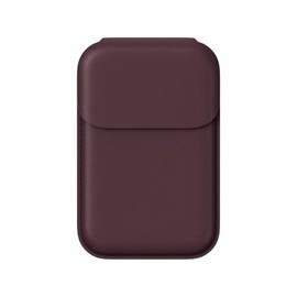 dot. Wallet - Minimal Card Holder, Magentic Closing, Fits Two Cards, Slim and Secure Design, Vegan Leather (Red)