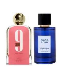 Exclusive combo: 9 AM Pour Femme Eau De Parfum, 3.4oz & Chico Bomb by Ralf Mejia 3.4oz
