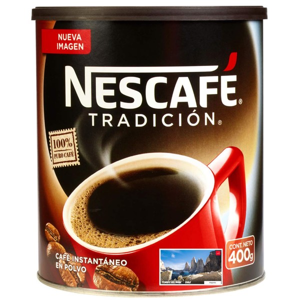 Nescafe Tradicion Café instantáneo de Chile. 400 Gramos (14.5 oz). Receta Tradicional chilena Nescafe