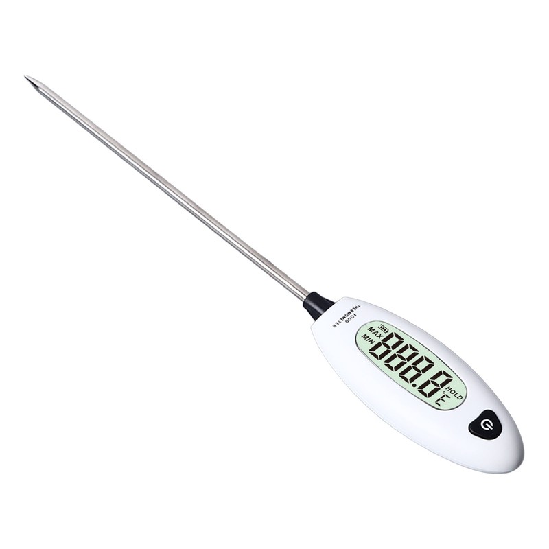 Food Thermometer Digital LCD Display Stainless Steel Probe for Home