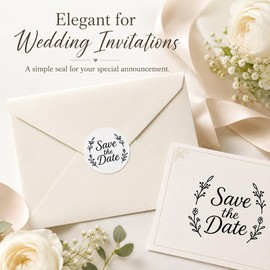Save The Date Envelope Seal Stickers: 120 Wedding Labels