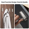 2 Pack Silver Foldable Wall Hooks Heavy Duty - Invisible
